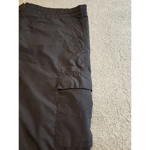 Nike Cargo Pants Mens L Mesh Lined Black Tag Red Swoosh Blue Swoosh Leg Y2k Vntg